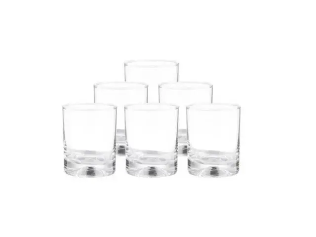 Set 6 Vasos Whisky Manhattan Vidrio 340 ML