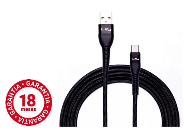 Cabo Lity C11P USB A - USB C Carregamento Rápido Até 60W E 3A 2M Preto - 0