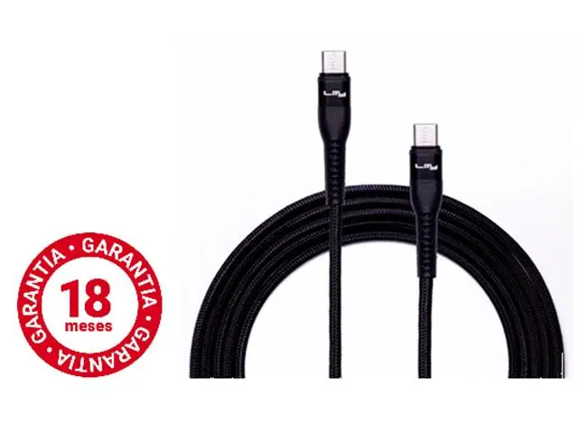 Cabo Lity C12P USB C - USB C Carregamento Rápido Até 60W E 3A 2M Preto