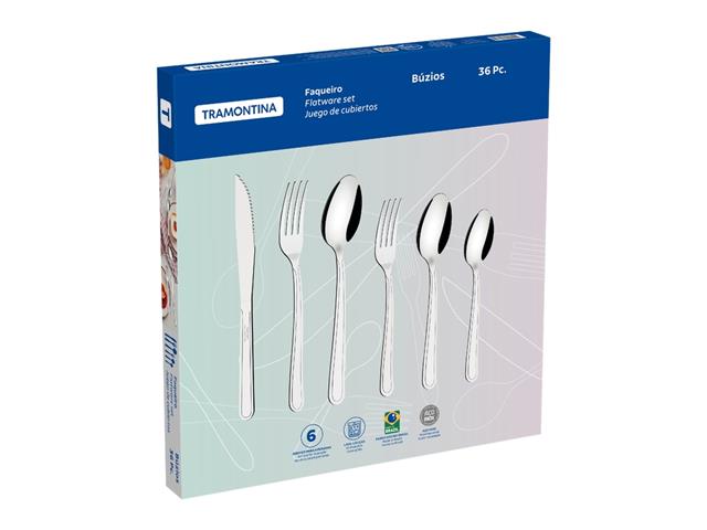 Faqueiro Tramontina Búzios em Aço Inox 36 Peças - 2