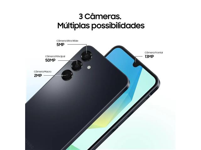 Smartphone Samsung Galaxy A16 4G 128GB 4GB RAM Tela 6.7 Preto - 1