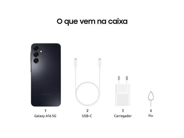 Smartphone Samsung Galaxy A16 4G 128GB 4GB RAM Tela 6.7 Preto - 3