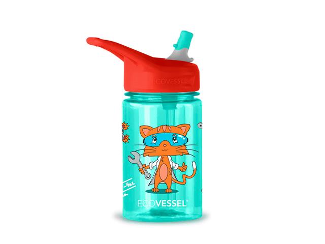 Tomatodo para niños Ecovessel Splash 355 ml, Gato Científico