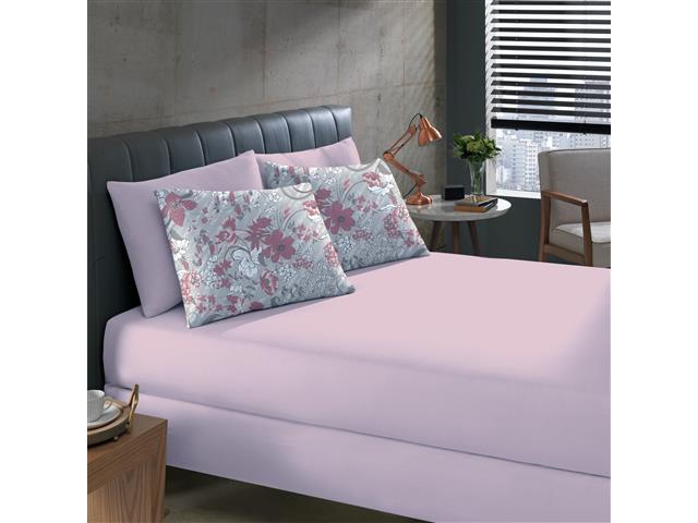 Jogo de Cama Buettner Solteiro King Basic Estampado Dinas Rose 2 Peças - 1