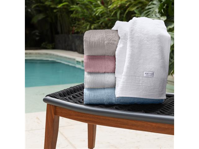 Jogo de Toalha Buettner Banhão Everest Branco / prata 5 Peças - 7