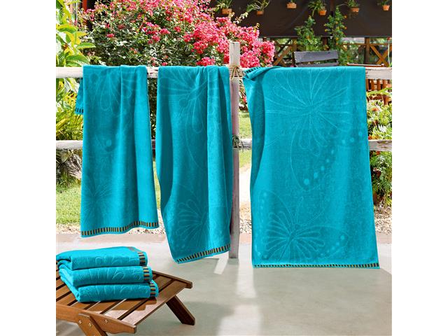 Toalha Buettner Borboleta Praia 81x150 azul topázio - 3