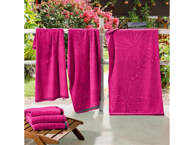 Toalha Buettner Borboleta Praia 81x150 rosa peônia - 3