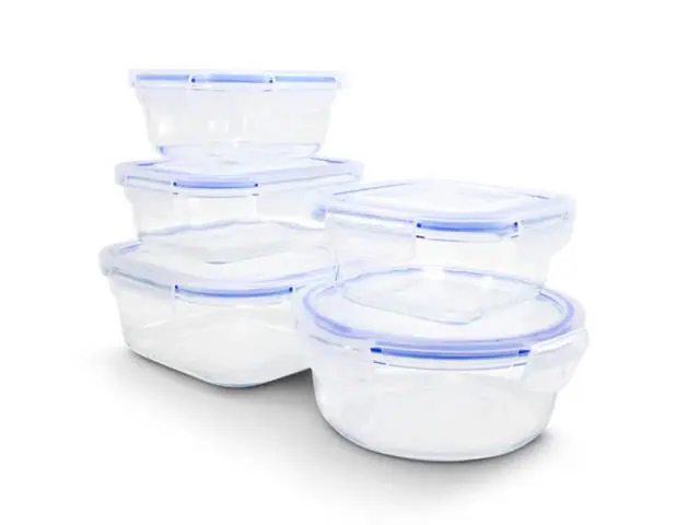 Recipientes hermeticos de vidrio con tapa 12 pz