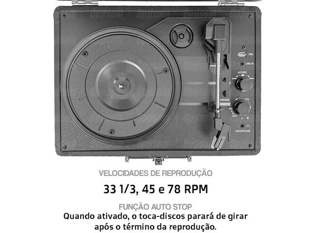 Vitrola Toca-discos Retrô Davis Bluetooth SP616 Pulse - 5