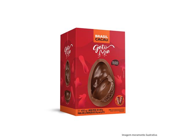 Ovo de Páscoa Brasil Cacau Recheado Trufado Gato Mia 410G - 2