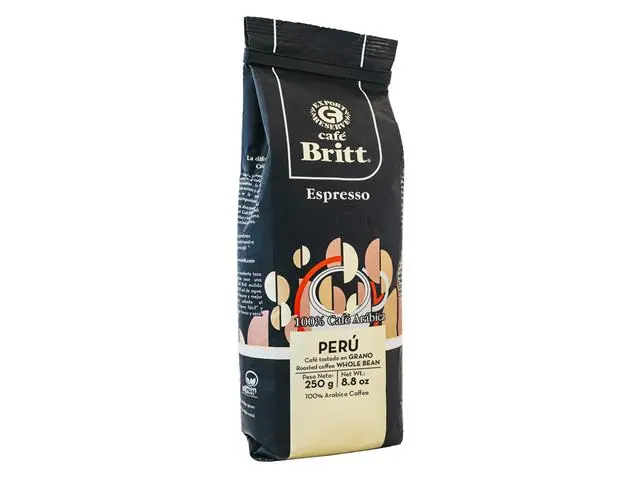 Cafe Britt Espresso Grano Bolsa 250 Gr