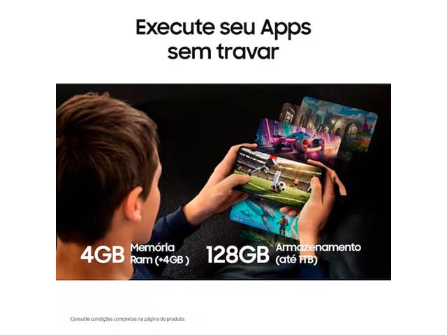 Smartphone Samsung Galaxy A06 4G 128GB 4GB RAM Tela 6,7" Verde Claro - 5