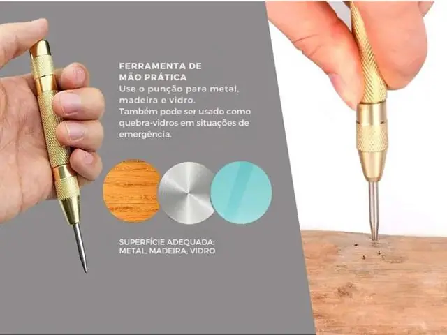 Punção Automático Punch para Marcar Furo em Ferro e Metal Gadnic - 2