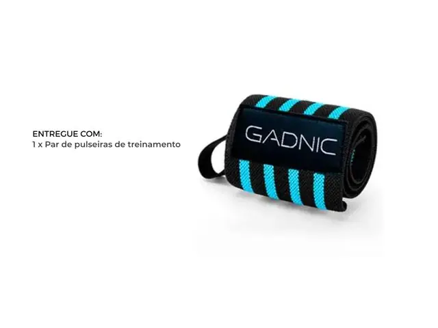 Par de Munhequeiras Elásticas  para Musculação Gadnic - 6