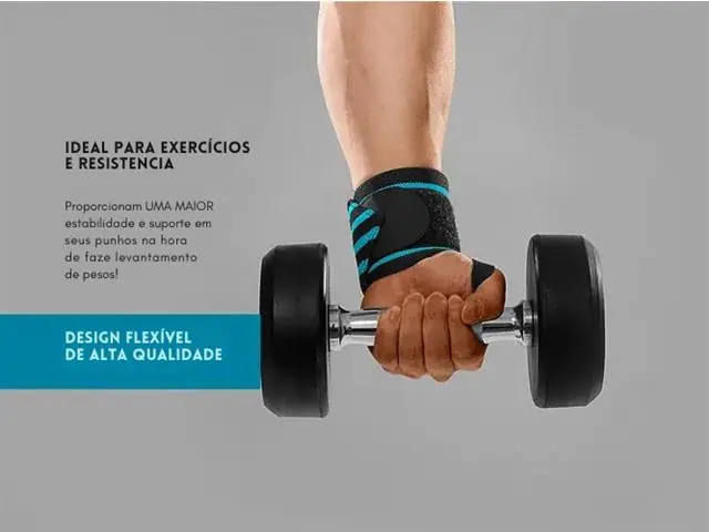 Par de Munhequeiras Elásticas  para Musculação Gadnic - 2