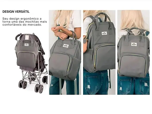 Mochila Bolsa Maternidade Gadnic com Porta Mamadeiras - 3