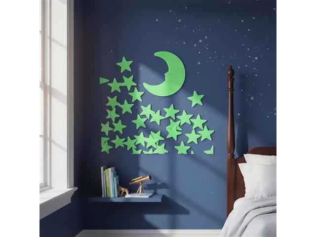 100 Estrelas Fluorescentes Neon Brilha No Escuro Teto e Parede Gadnic - 1