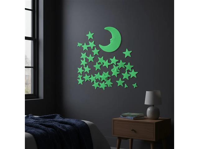 100 Estrelas Fluorescentes Neon Brilha No Escuro Teto e Parede Gadnic - 2