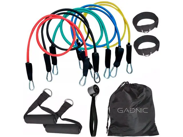 Kit 5 Elásticos Extensores Treino Academia Ginástica Musculação Gadnic