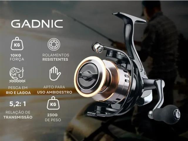 Carretel Molinete de Pesca Aluminio Gadnic - 1