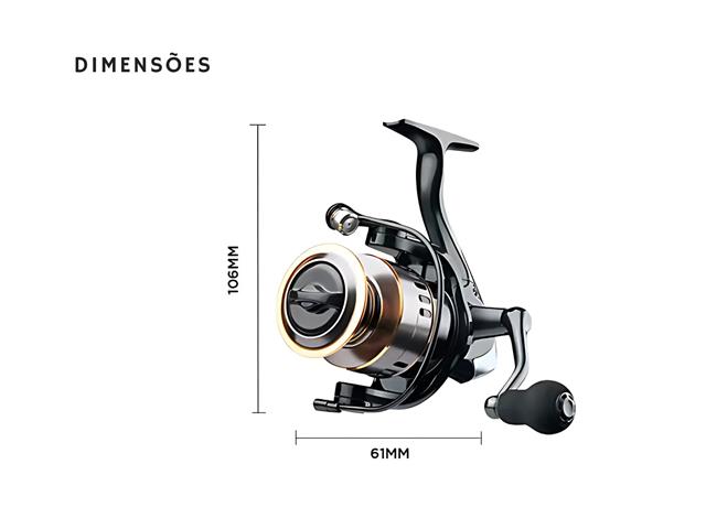 Carretel Molinete de Pesca Aluminio Gadnic - 6