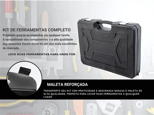 Maleta Jogo de Ferramentas Oficina Gadnic 172 Itens cor azul - 3