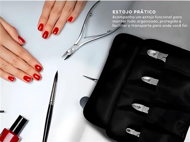 Kit de Alicates de Manicure e Pedicure Profissional 4 Peças Gadnic - 3