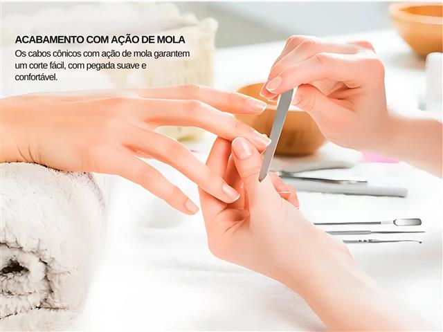 Kit de Alicates de Manicure e Pedicure Profissional 4 Peças Gadnic - 5
