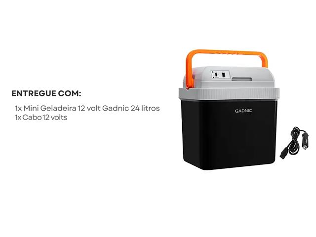 Mini Geladeira Portátil Cooler Automotivo 12V 24Lts Gadnic - 6