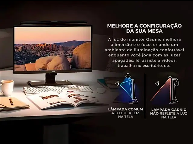 Luminária LED Barra USB para Monitor e Notebook Gadnic - 2