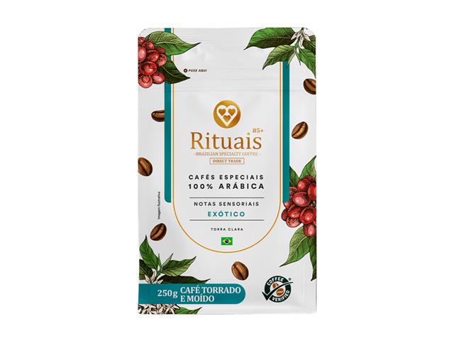 Café Torrado e Moído Rituais Exótico 3 Corações Pacote 250g