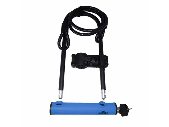 U-Lock Largo con Piola y Soporte Azul On Wheels