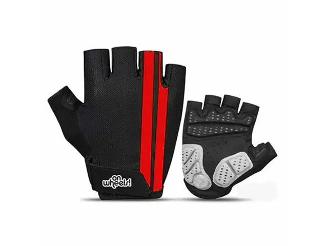 Guante Corto Ow Negro/Rojo Talla M On Wheels