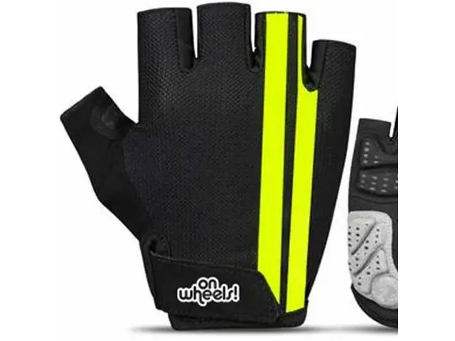 Guante Corto Ow Negro/Amarillo Talla M On Wheels