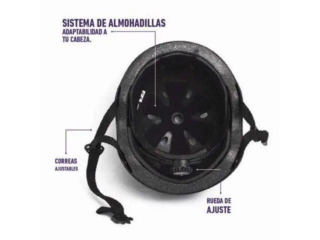 Casco Urbano Ow con Luz Morado M(55-58) On Wheels