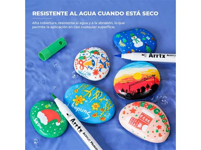 Marcadores Acrílicos de 30 Colores 30B (Punta Pincel) Arrtx
