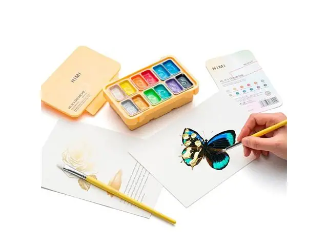 Set de Gouache Metalizada 12 Colores 12ml Himi-Miya