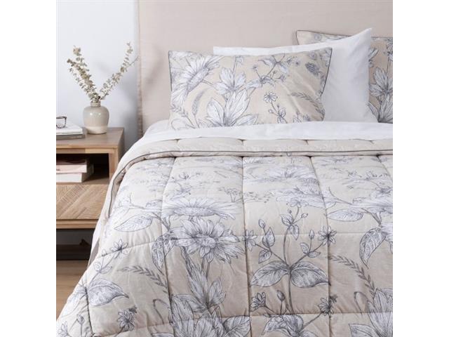 Plumón Estampado Floral 1.5 Plazas Fabrics