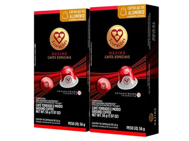 Combo 40 Cápsulas Café Nespresso 3 Corações Máximo Cafés Especiais - 1