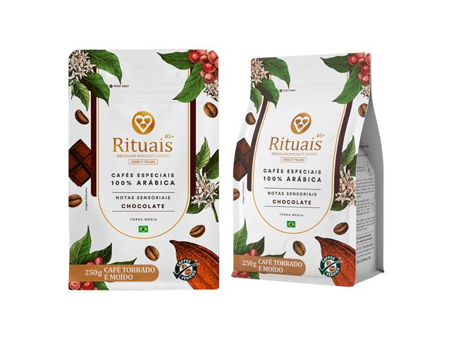 Combo 3 Corações Café Torrado e Moído Rituais Chocolate 500G