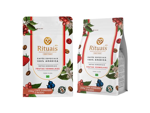 Combo 3 Corações Café Torrado e Moído Rituais Frutas Vermelhas 500G