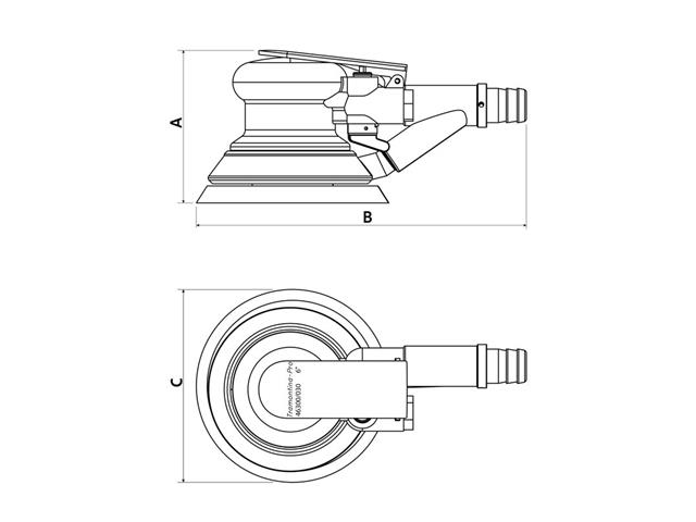 Lixadeira Roto Orbital Pneumática 6" Tramontina PRO - 1