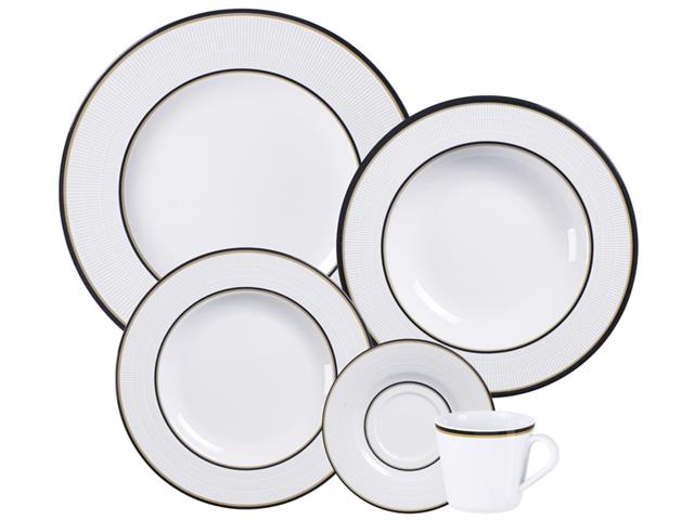 Aparelho de Jantar Tramontina Sienna em Porcelana Decorada 20 Peças