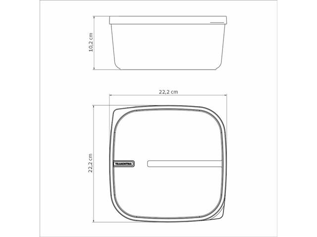 Pote Tramontina MixColor em Polipropileno Verde Sálvia  3,4 L - 2
