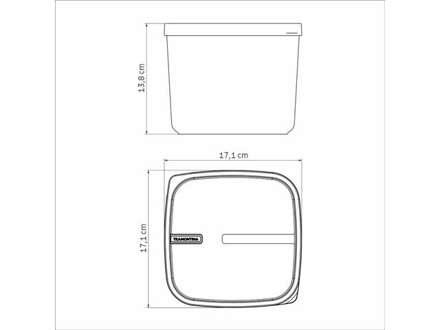 Pote Tramontina MixColor em Polipropileno Verde Sálvia  2,7 L - 2