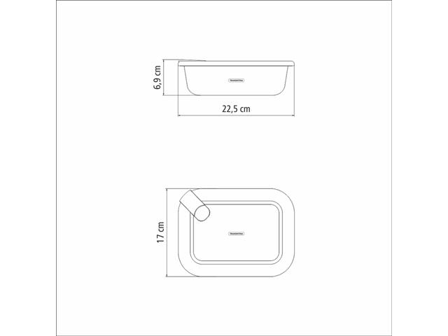 Pote de Vidro Tramontina Vittra Retangular com Tampa Hermética 1,52 L - 3