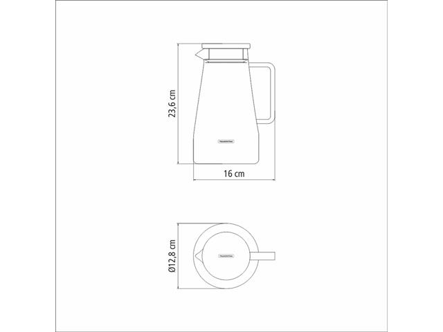 Jarra em Vidro Borossilicato Tramontina com Tampa em Aço Inox 1,8 L - 9