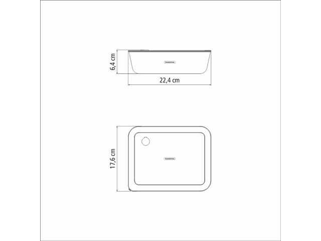 Pote de Vidro Tramontina Vittra Retangular com Tampa Hermética 1,4 L - 5