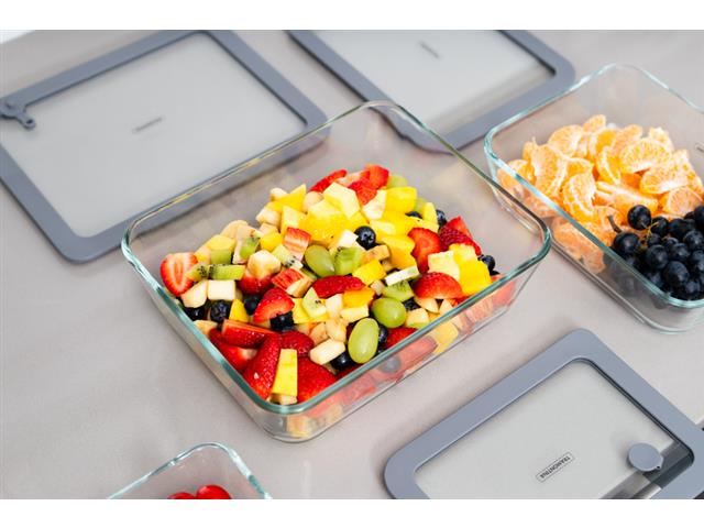 Pote de Vidro Tramontina Vittra Retangular com Tampa Hermética 1,4 L - 3