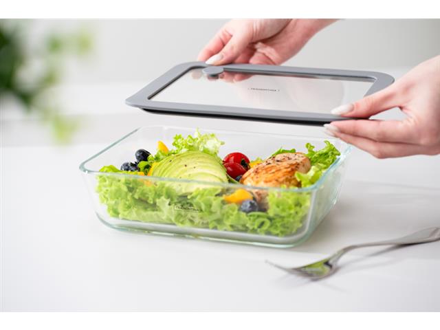 Pote de Vidro Tramontina Vittra Retangular com Tampa Hermética 0,7 L - 2